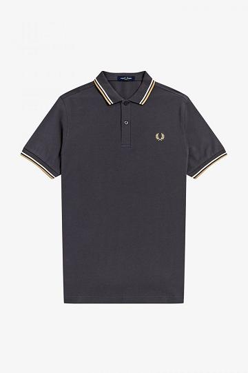 Black Fred Perry M3600 Men's Polo Shirts | PH 1421NWYB